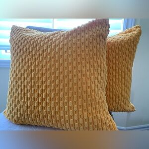 2 Bright Yellow pillow covers